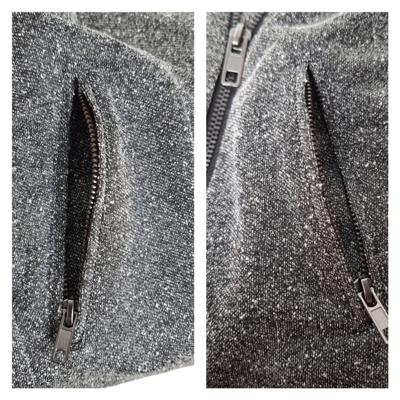 Catherine Malandrino‎ XXL Runway Style Gray Marled Asymmetrical Jacket Pockets - Picture 5 of 12